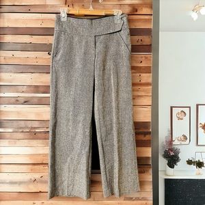 Xoxo Gray Metallic Wool Wide Leg Pants | Size 0 |